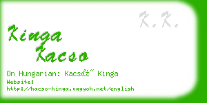kinga kacso business card